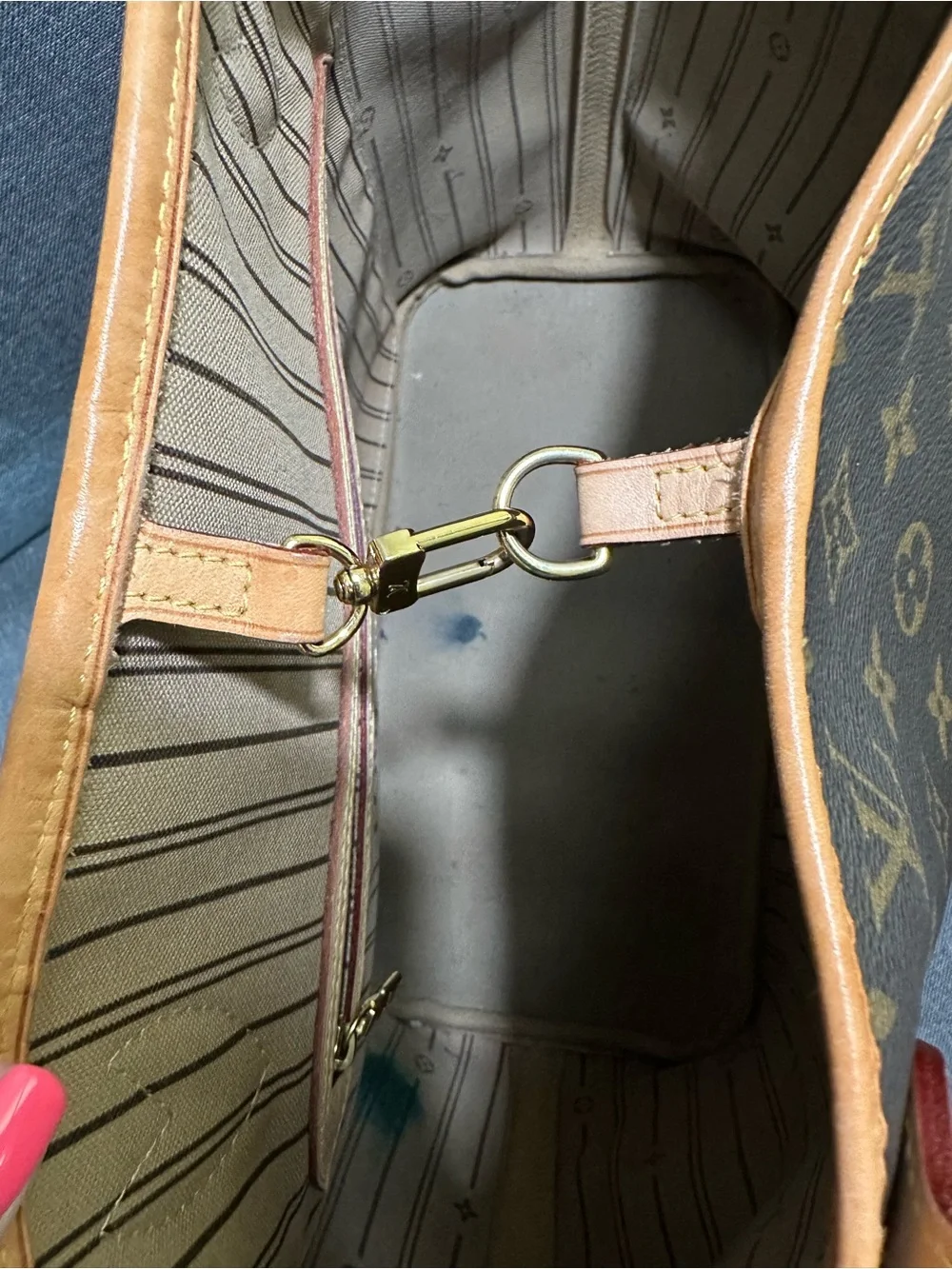 Louis Vuitton Monogram Neverfull Tote in Brown and Tan